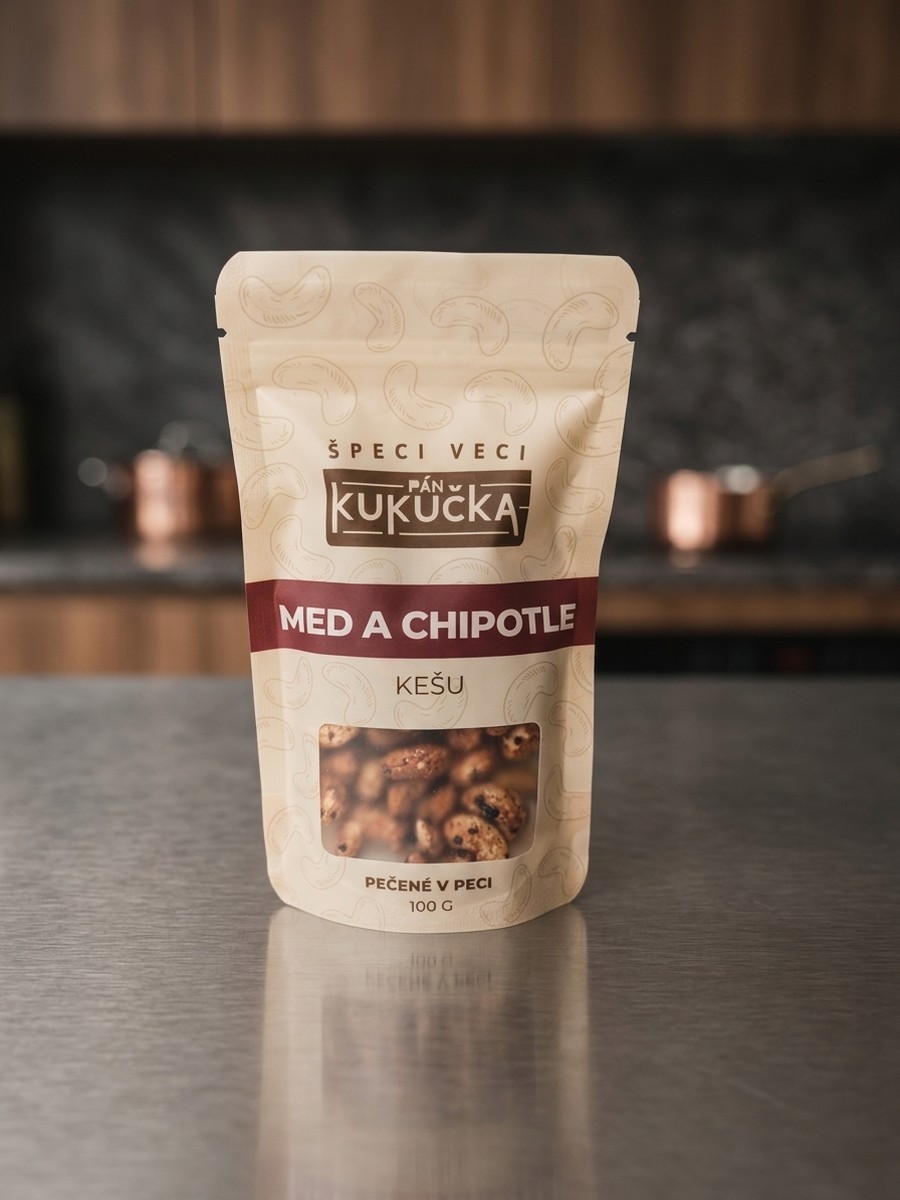 Kešu med a chipotle Pán Kukučka, sáčok 100 g